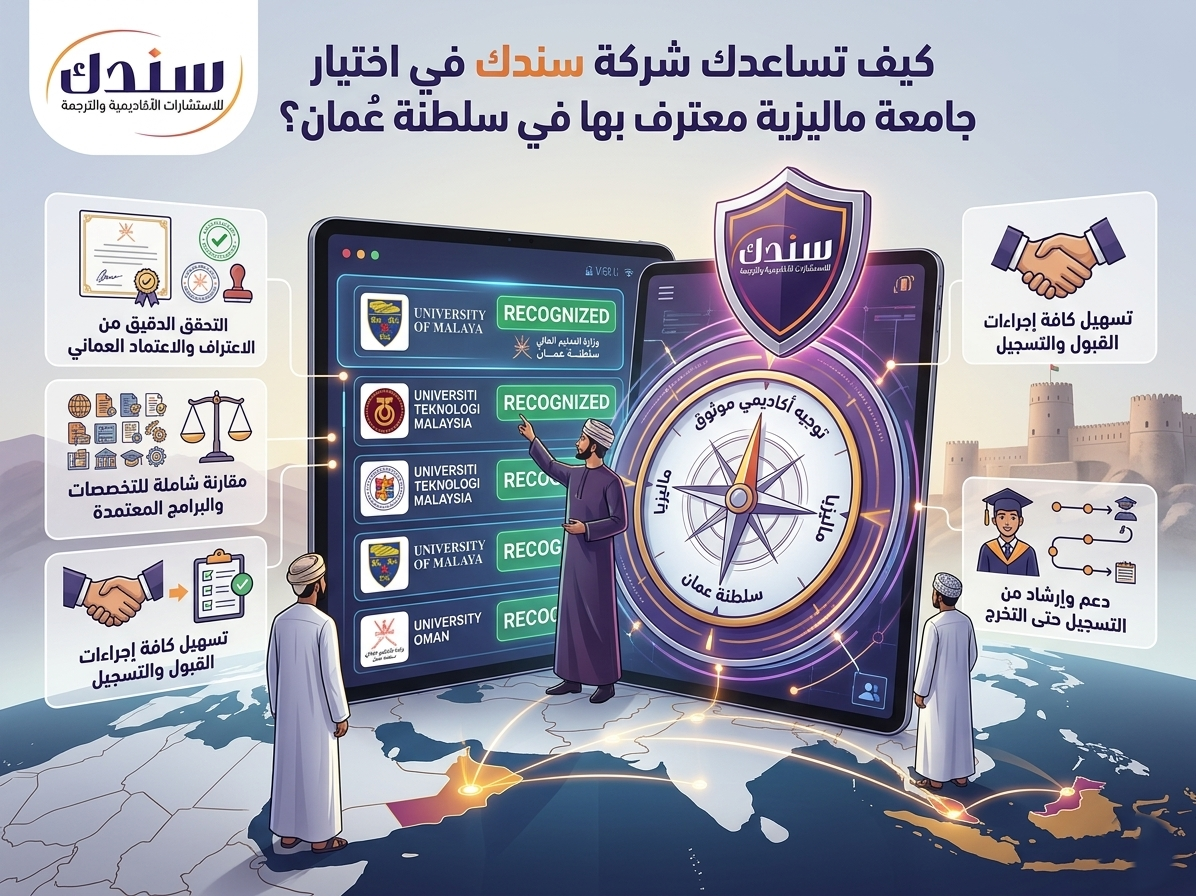 كيف تساعدك شركة سندك في اختيار جامعة ماليزية معترف بها في سلطنة عمان؟